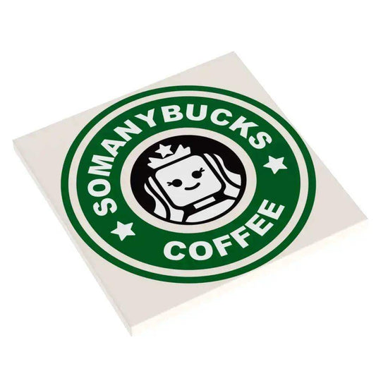  Lego Coffee Sign Tile Somanybucks Official 6x6 Tile -  ToylandEU™