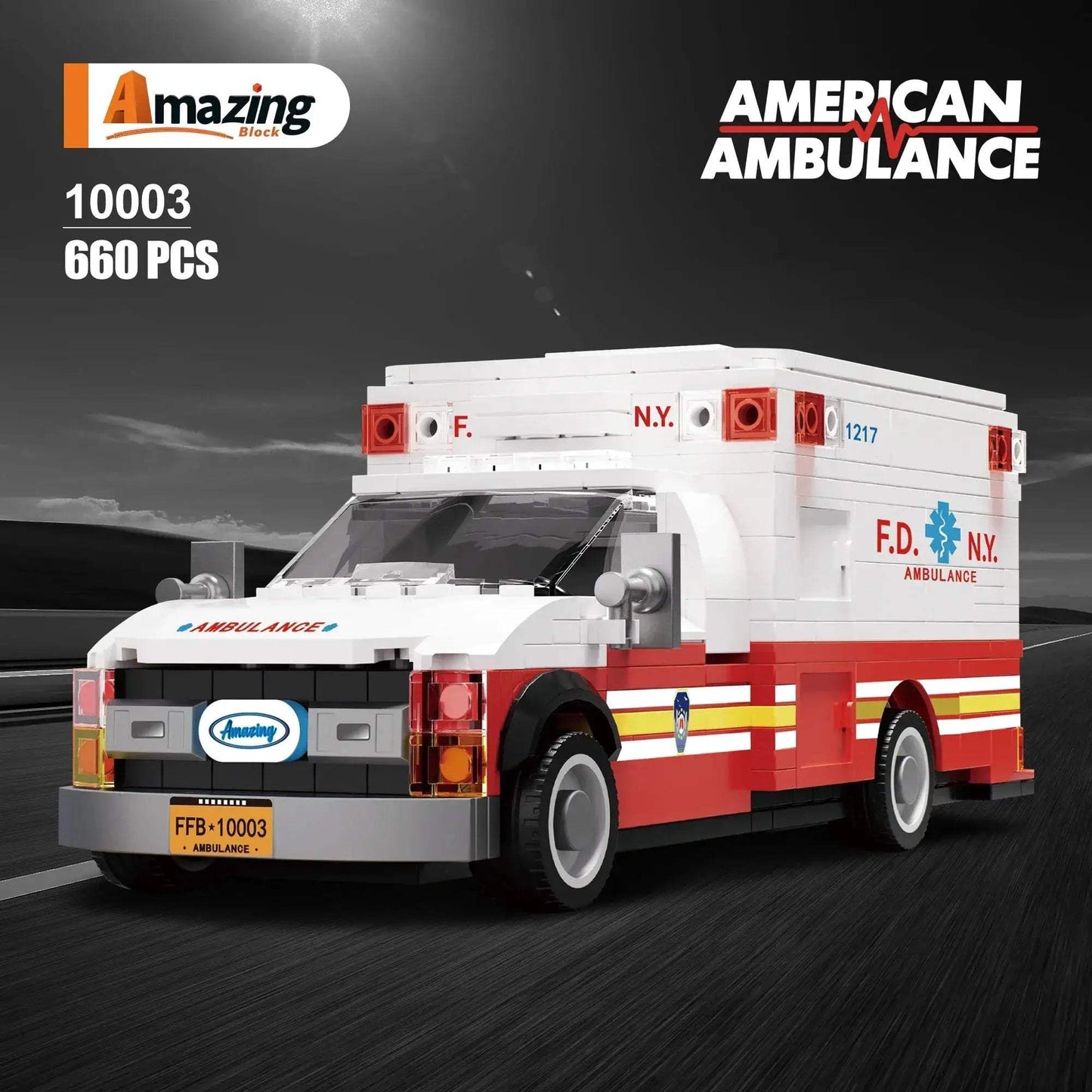 Lego Compatible Ambulance Building Blocks 594 Pieces for Kids - ToylandEU