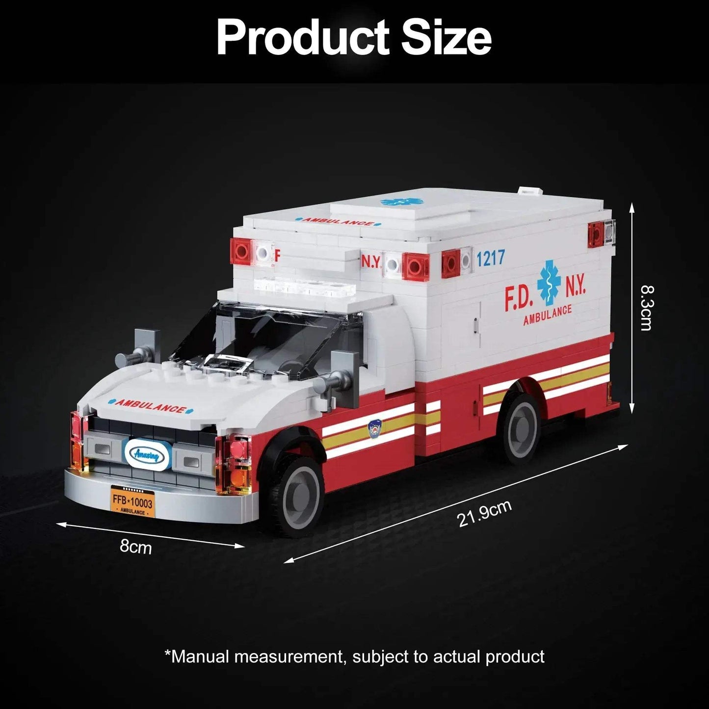 Lego Compatible Ambulance Building Blocks 594 Pieces for Kids - ToylandEU