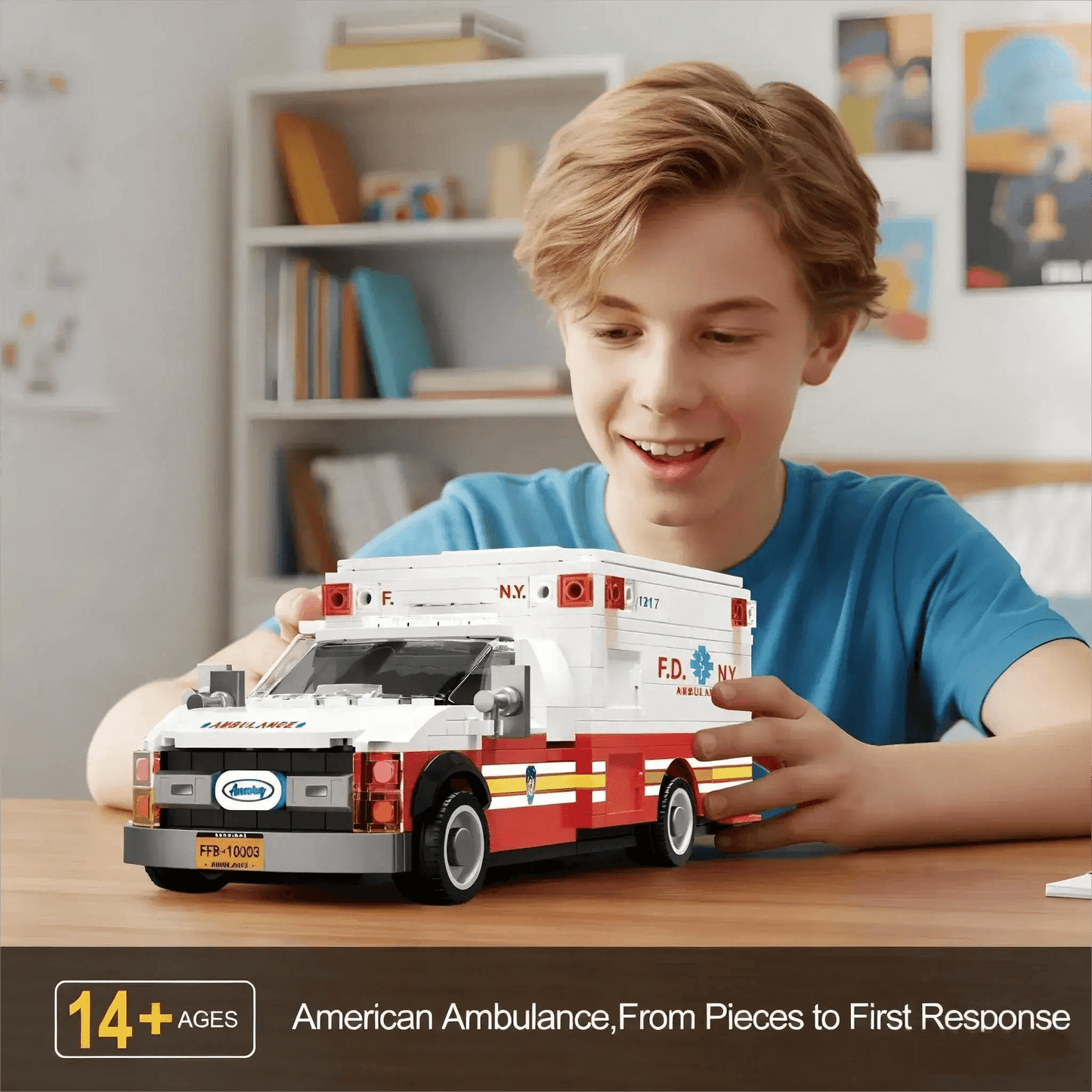 Lego Compatible Ambulance Building Blocks 594 Pieces for Kids - ToylandEU
