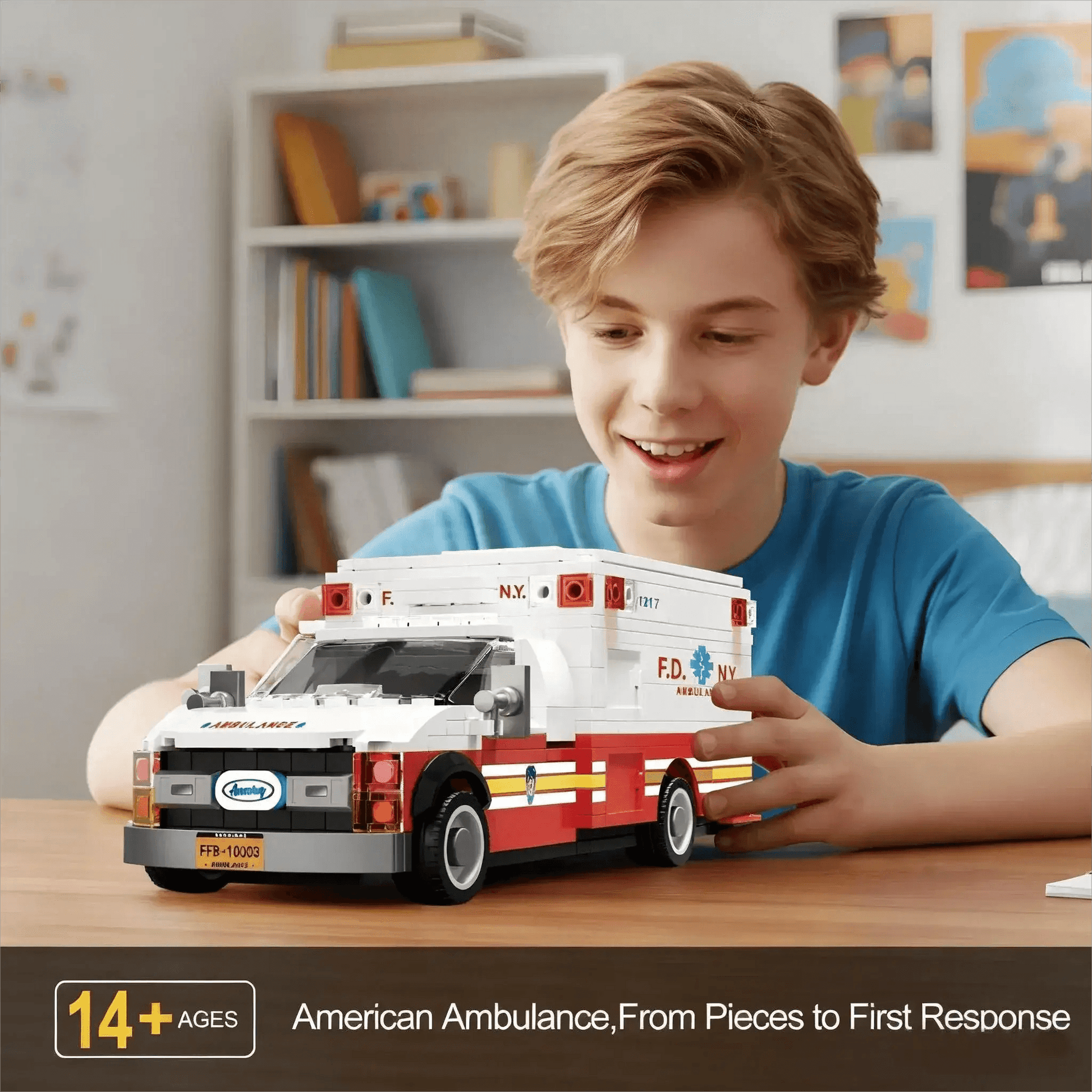 Lego Compatible Ambulance Building Blocks 594 Pieces for Kids - ToylandEU