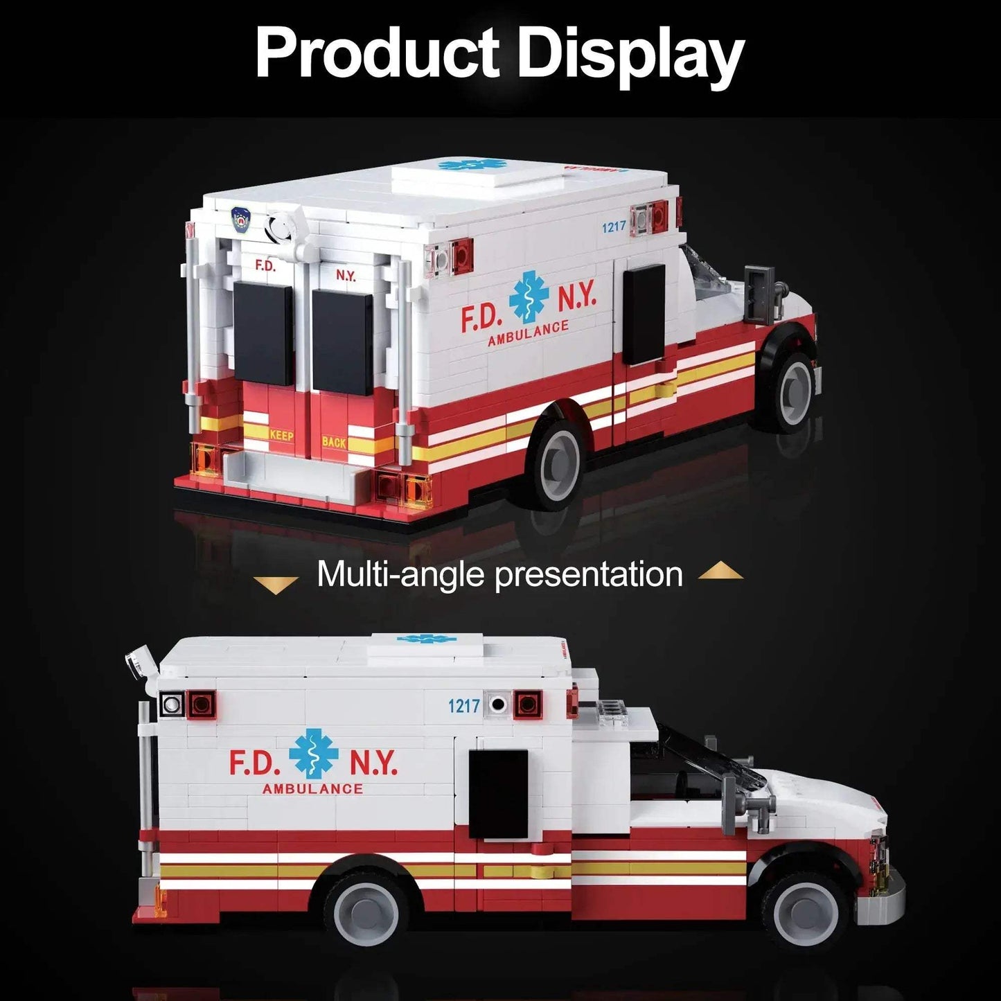 Lego Compatible Ambulance Building Blocks 594 Pieces for Kids - ToylandEU