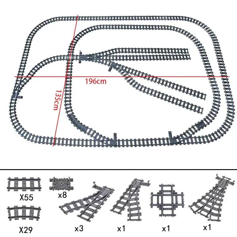  Lego Compatible Blocks Durable Train Tracks Crossing -  ToylandEU™