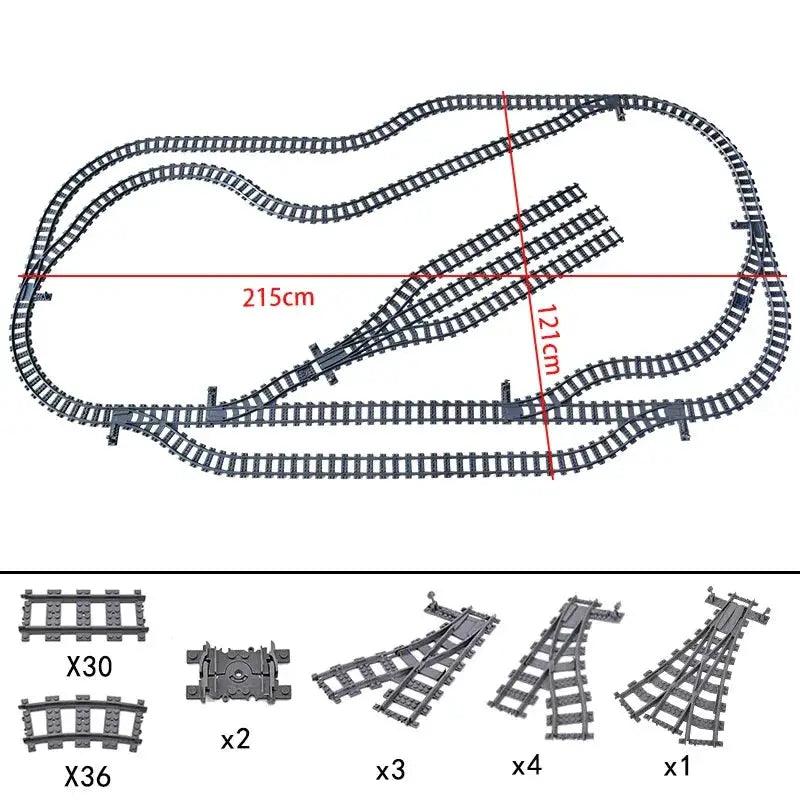  Lego Compatible Blocks Durable Train Tracks Crossing -  ToylandEU™