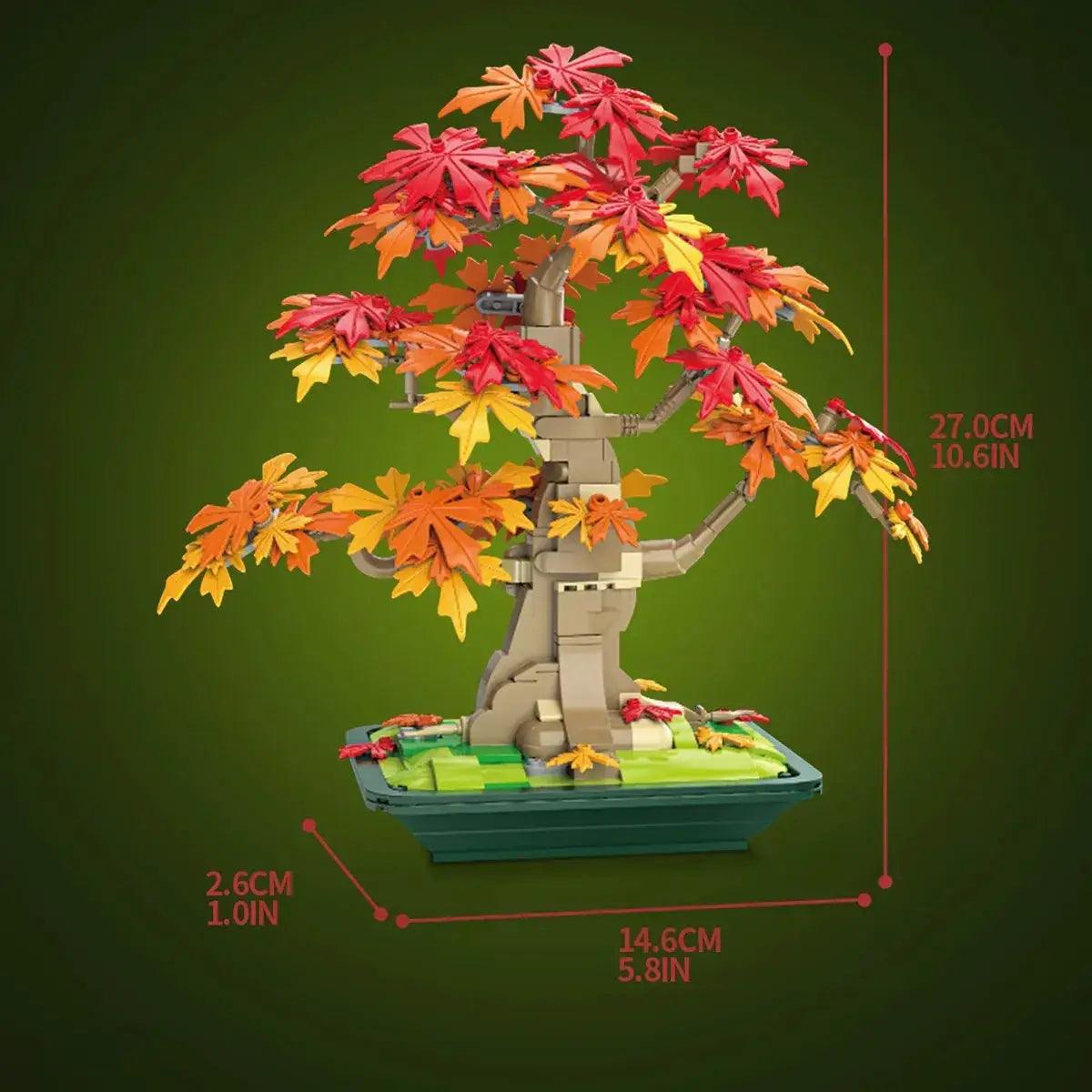  Lego Compatible Bonsai Maple Tree Kit Home Decor Kid Safe -  ToylandEU™