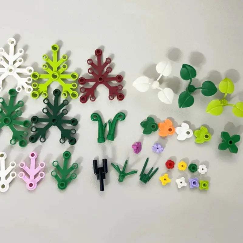 28573 2417 2423 19119 4727 32606 32607 6255 Plant Tree Leaf Flower Building Block Toy For Children Compatible Assemblage DIY MOC - ToylandEU