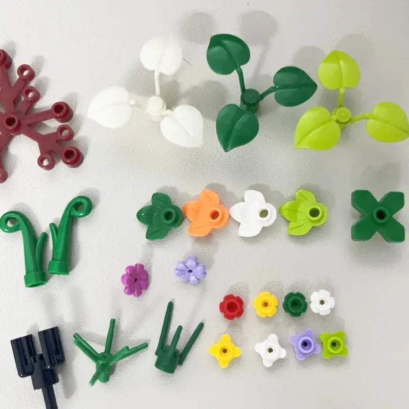 28573 2417 2423 19119 4727 32606 32607 6255 Plant Tree Leaf Flower Building Block Toy For Children Compatible Assemblage DIY MOC - ToylandEU