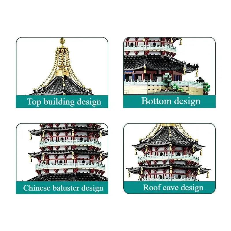  Lego Compatible Building Block Toys Leifeng Pagoda Kit -  ToylandEU™