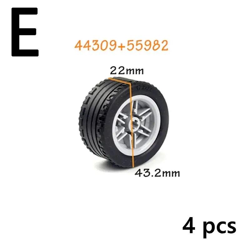  Lego Compatible Building Block Wheels For Cars Unisex -  ToylandEU™