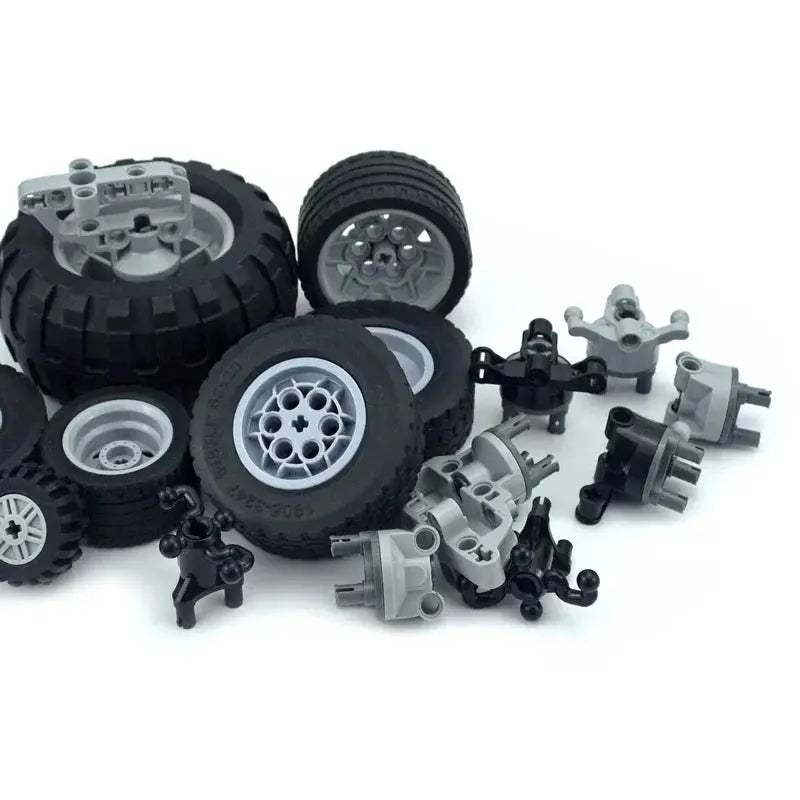MOC Technical Tire Wheel Cross Hole Set Motorcycle Car Truck Wheels 44309 92402 32019 54120 11957 Construction Building Block - ToylandEU