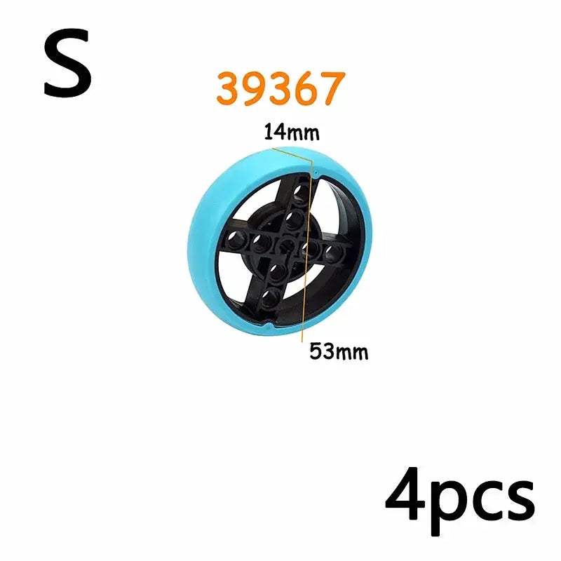 MOC Technical Tire Wheel Cross Hole Set Motorcycle Car Truck Wheels 44309 92402 32019 54120 11957 Construction Building Block - ToylandEU
