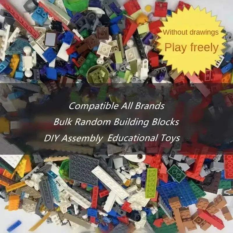 Lego Compatible Building Blocks 2500g Bulk Kids Diy Toy Set - ToylandEU