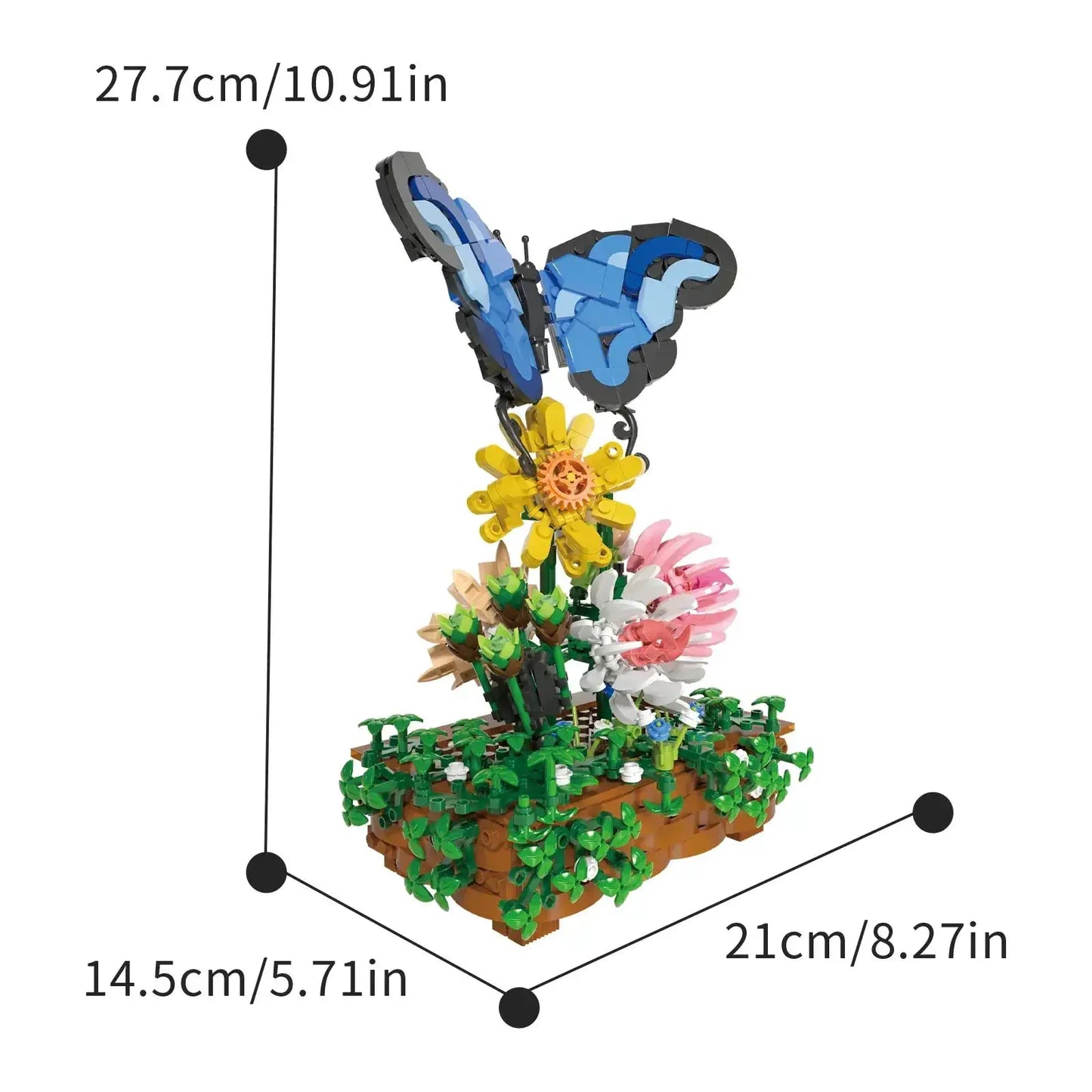Lego Compatible Building Blocks Bonsai Butterfly Desk Decor - ToylandEU