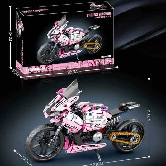 Technical Mini Building Blocks Model Mechanical Gifts Car Racing Speed Super Bricks Puzzle Adult Bricks Motorcycle Creative Kit - ToylandEU