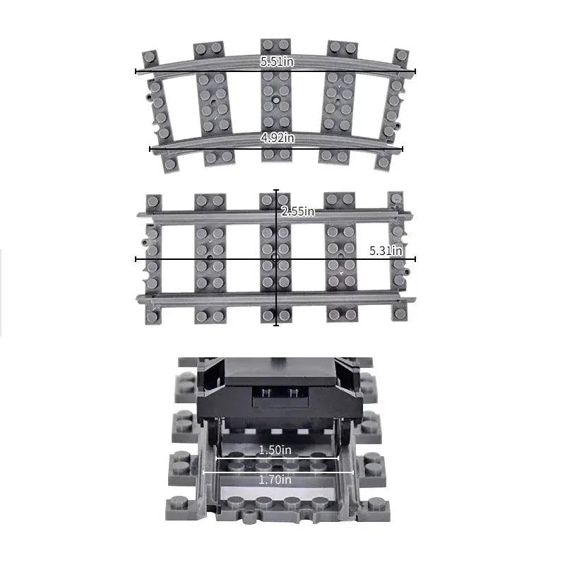  Lego Compatible Building Blocks Durable City Tracks -  ToylandEU™