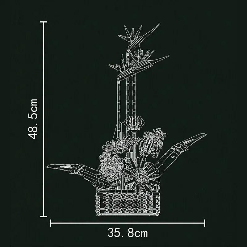  Lego Compatible Building Blocks Flower Set SixBricks -  ToylandEU™