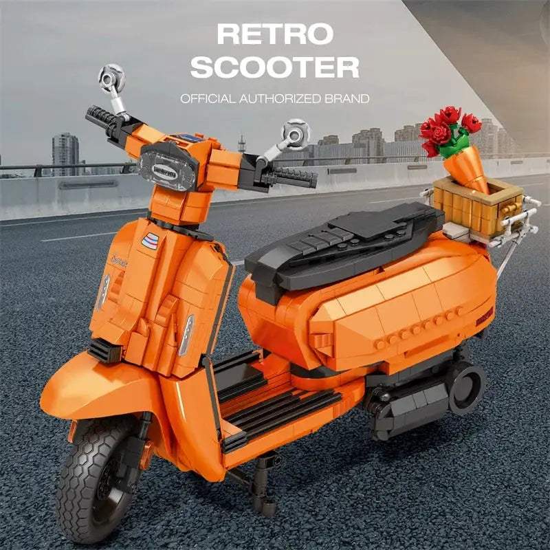 NEW Technical Roman Holiday 125 Famous Motorcycle City 10298 MOTO Assembled Building Blocks Brick Model Toy For Kids Gift Decor - ToylandEU
