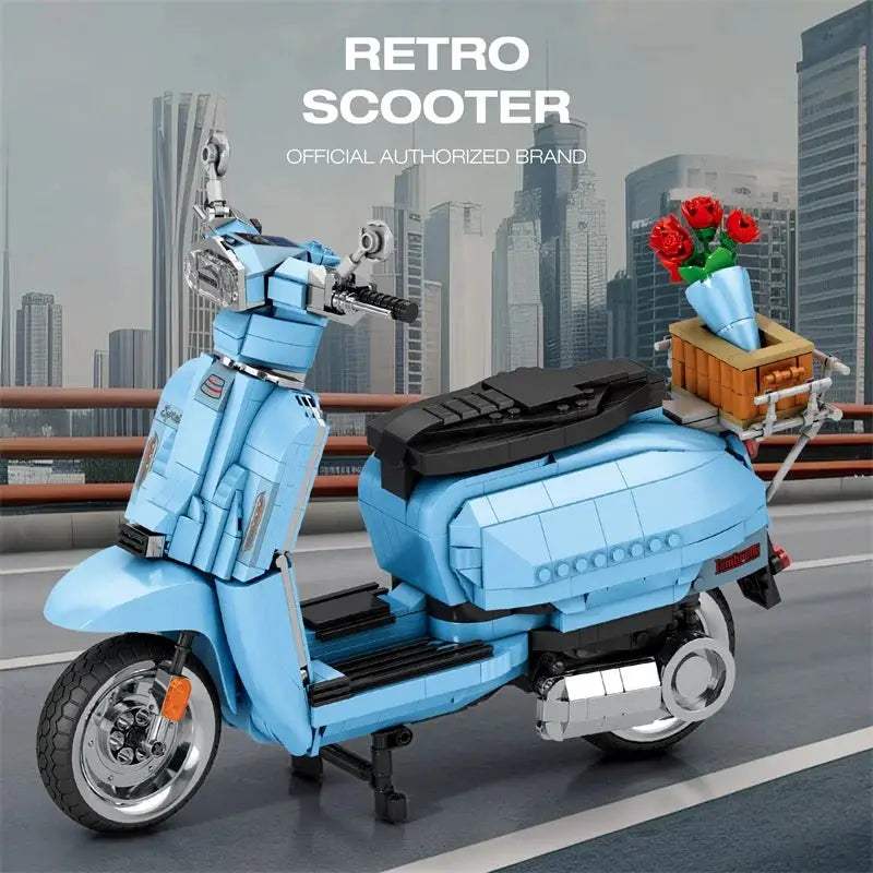 NEW Technical Roman Holiday 125 Famous Motorcycle City 10298 MOTO Assembled Building Blocks Brick Model Toy For Kids Gift Decor - ToylandEU