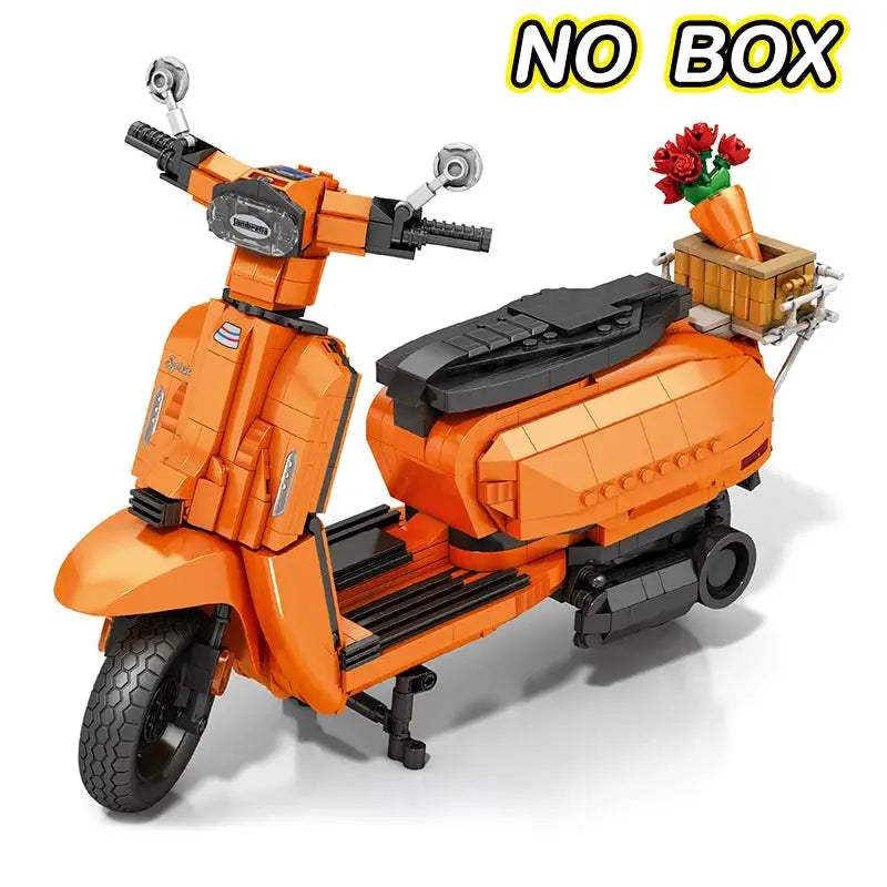 NEW Technical Roman Holiday 125 Famous Motorcycle City 10298 MOTO Assembled Building Blocks Brick Model Toy For Kids Gift Decor - ToylandEU