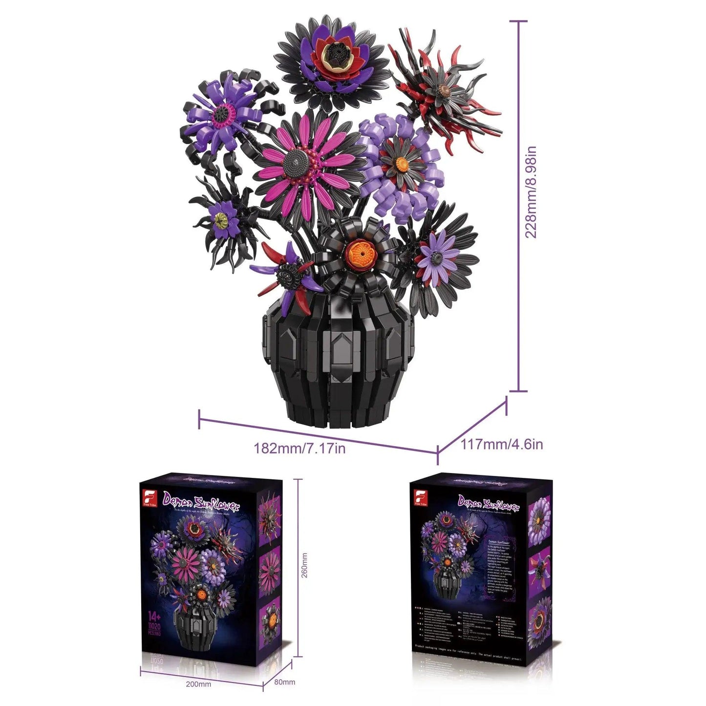  Lego Compatible Building Blocks Gothic Flower Gift -  ToylandEU™