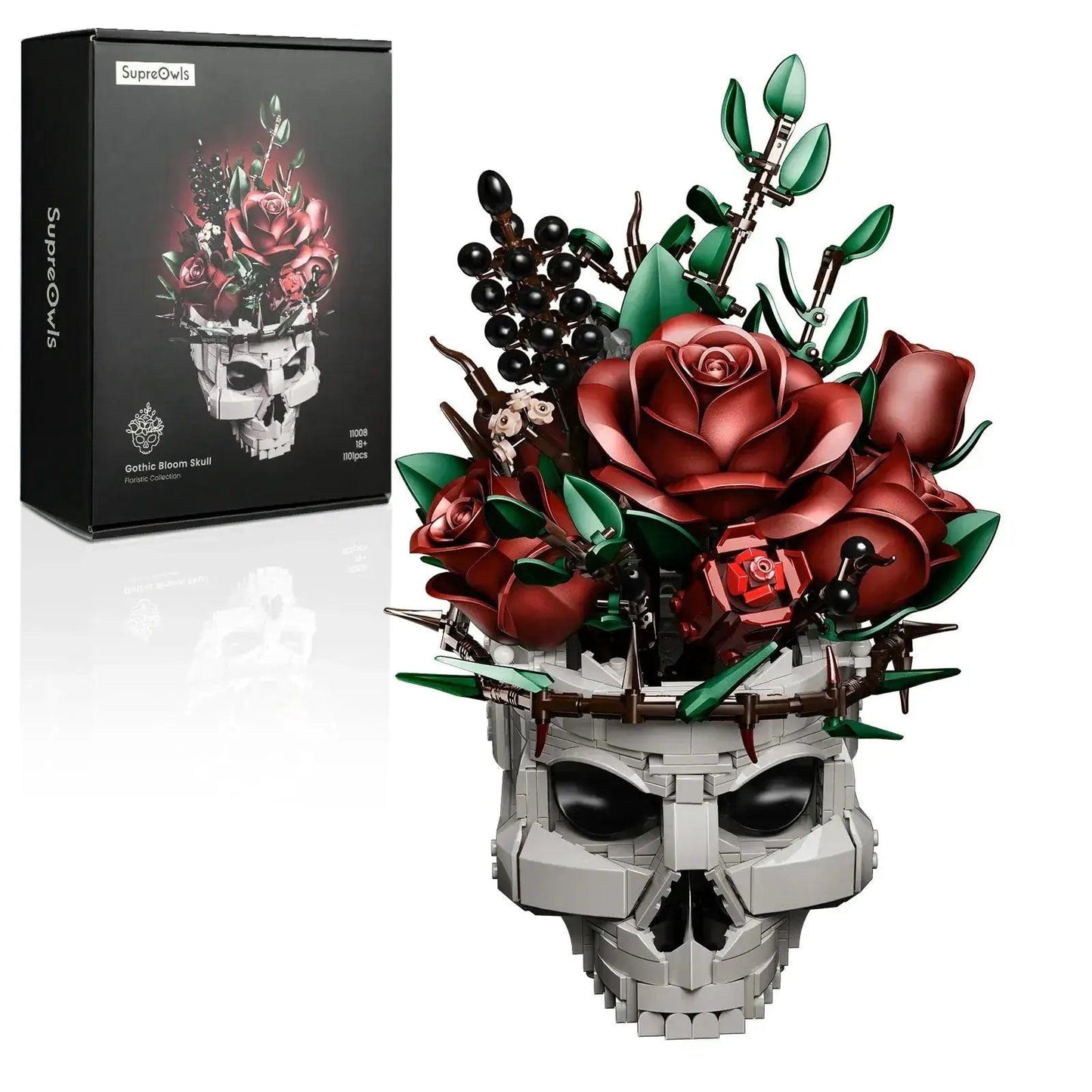  Lego Compatible Building Blocks Gothic Skull Flowers -  ToylandEU™