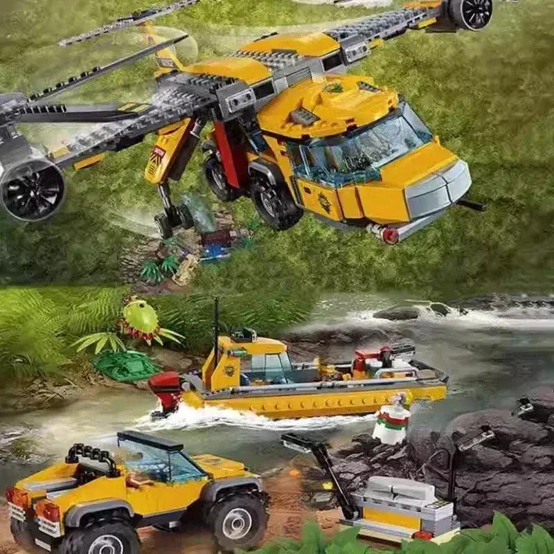  Lego Compatible Building Blocks Jungle Helicopter Safe -  ToylandEU™