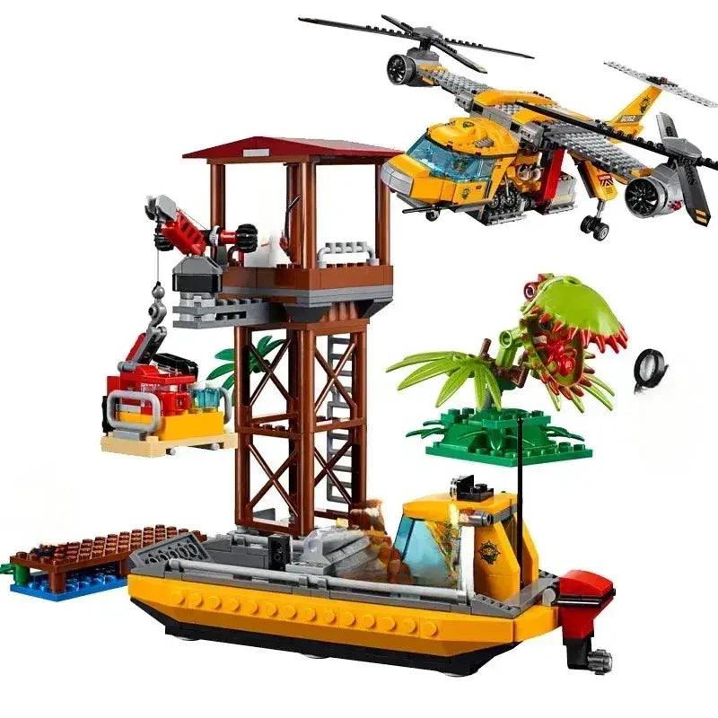  Lego Compatible Building Blocks Jungle Helicopter Safe -  ToylandEU™