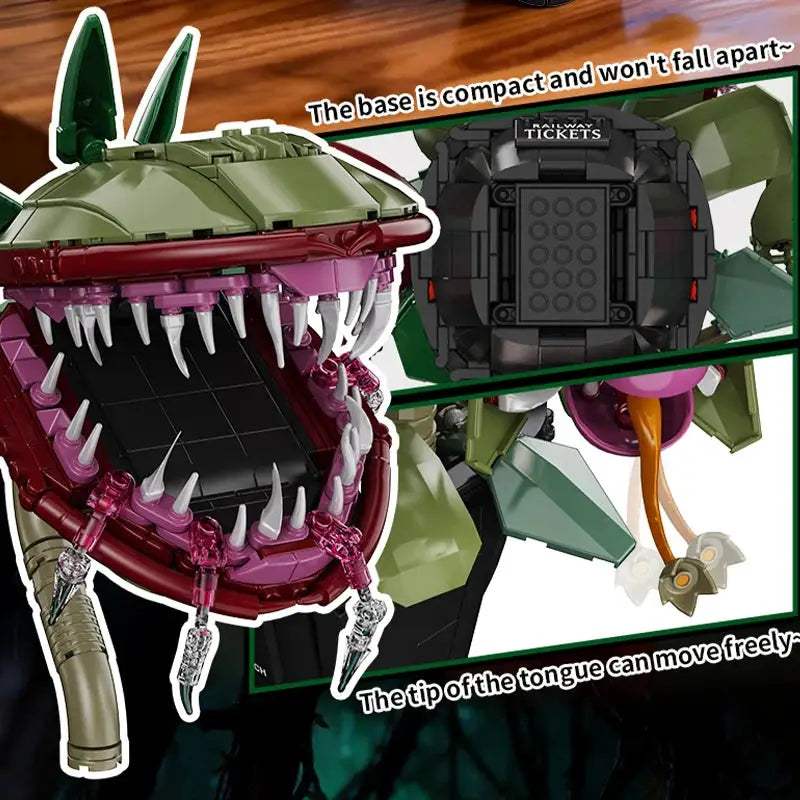 Creative Carnivorous Potted Plant Man-Eating Flower Building Blocks Home Decoration Collection MOC Bricks Toys For Children Gift - ToylandEU