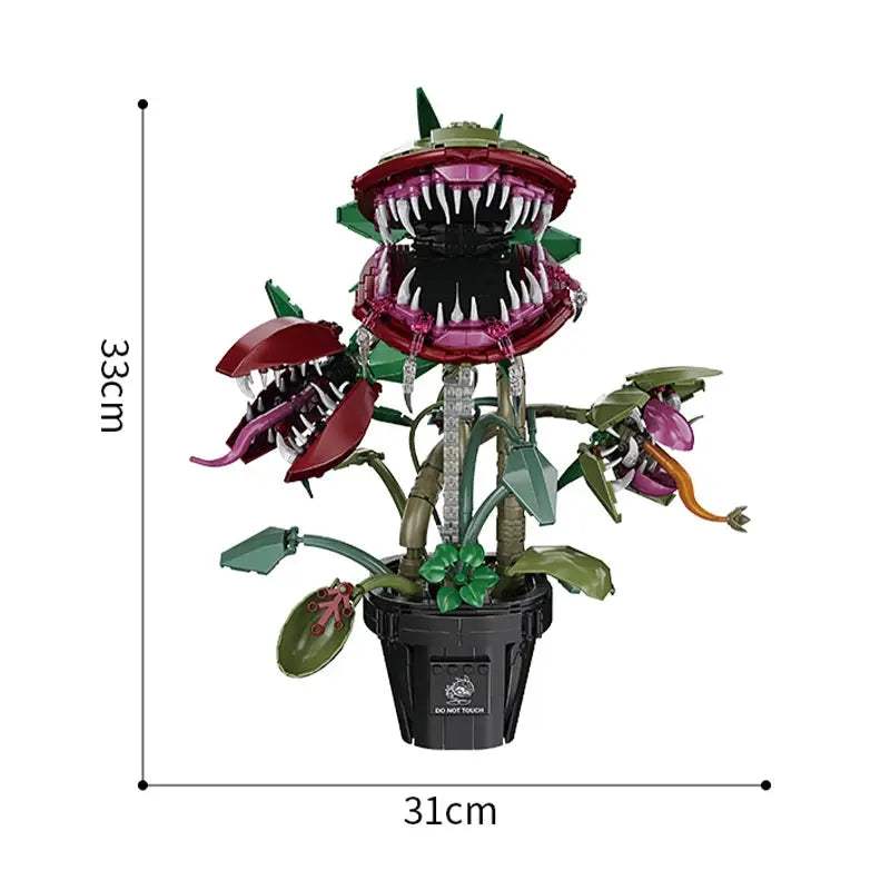 Creative Carnivorous Potted Plant Man-Eating Flower Building Blocks Home Decoration Collection MOC Bricks Toys For Children Gift - ToylandEU