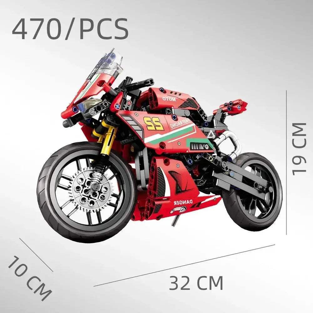 City Tech Motorcycle Car Model Building Blocks City Sports Rapid Racing Motorbike Model Bricks Toy for Childrens Gift - ToylandEU