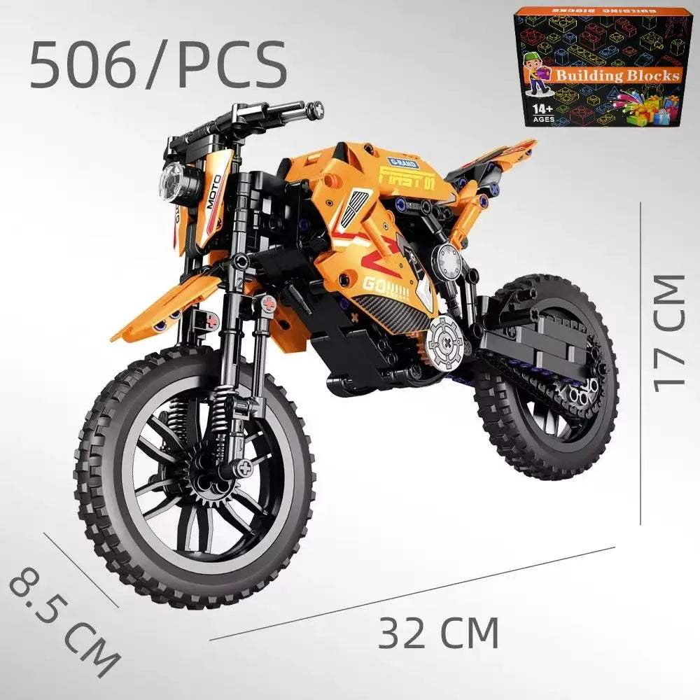 City Tech Motorcycle Car Model Building Blocks City Sports Rapid Racing Motorbike Model Bricks Toy for Childrens Gift - ToylandEU