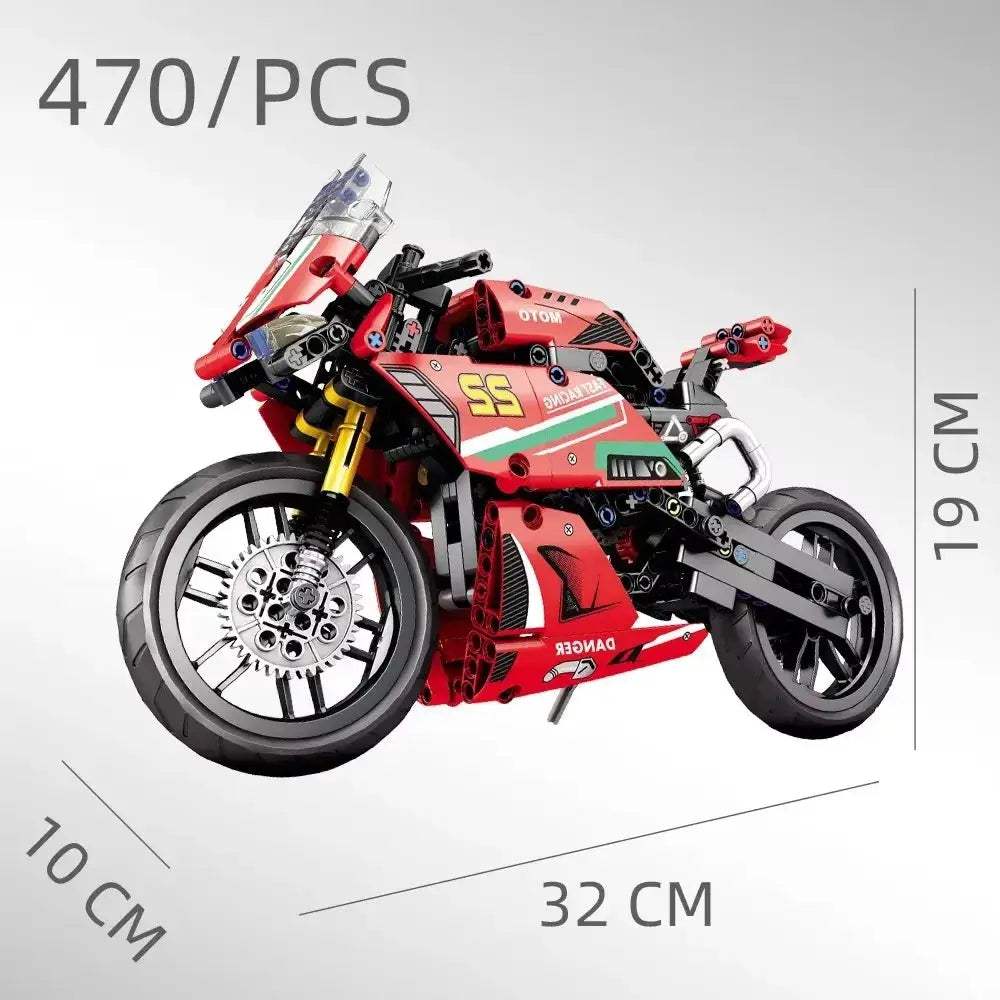 City Tech Motorcycle Car Model Building Blocks City Sports Rapid Racing Motorbike Model Bricks Toy for Childrens Gift - ToylandEU