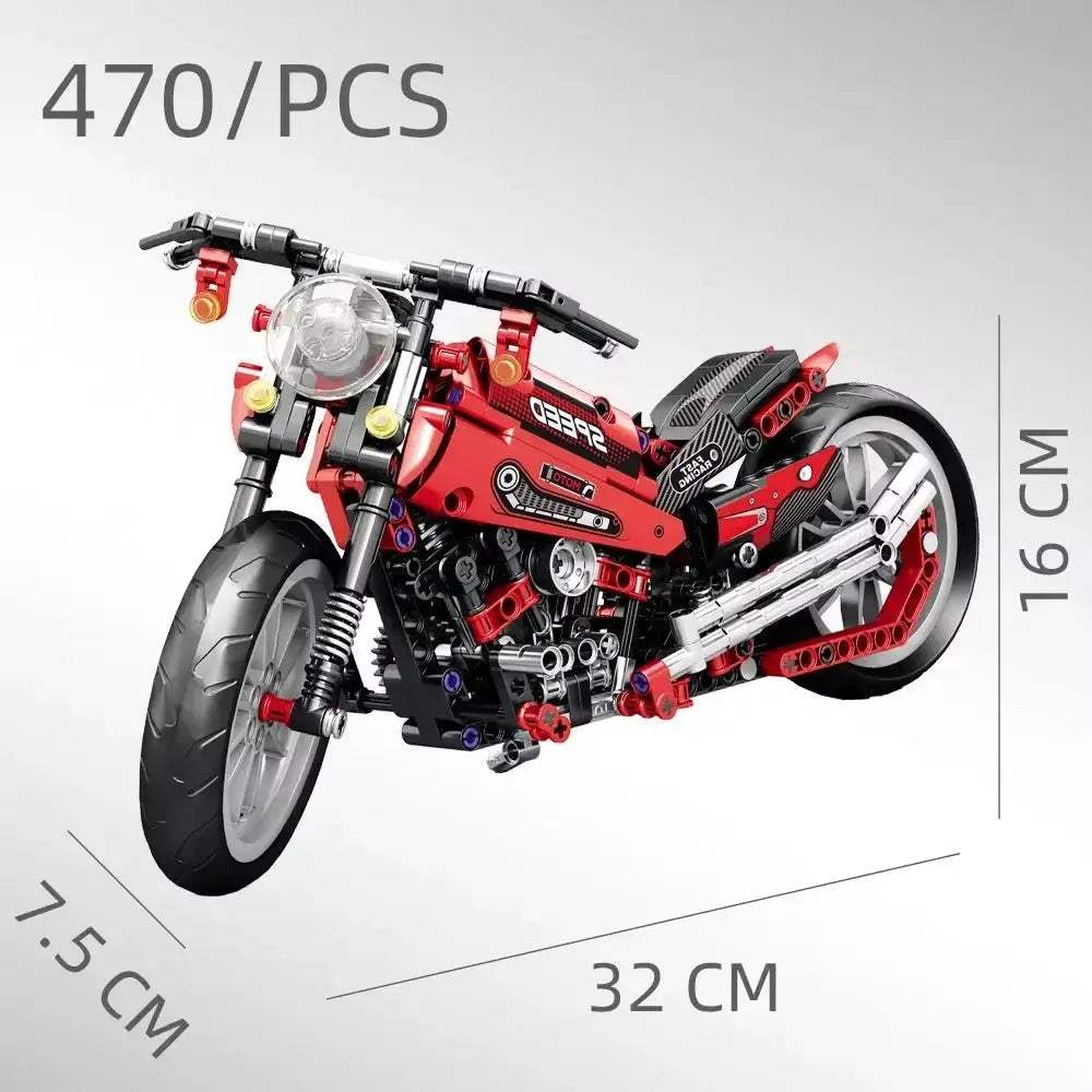 City Tech Motorcycle Car Model Building Blocks City Sports Rapid Racing Motorbike Model Bricks Toy for Childrens Gift - ToylandEU