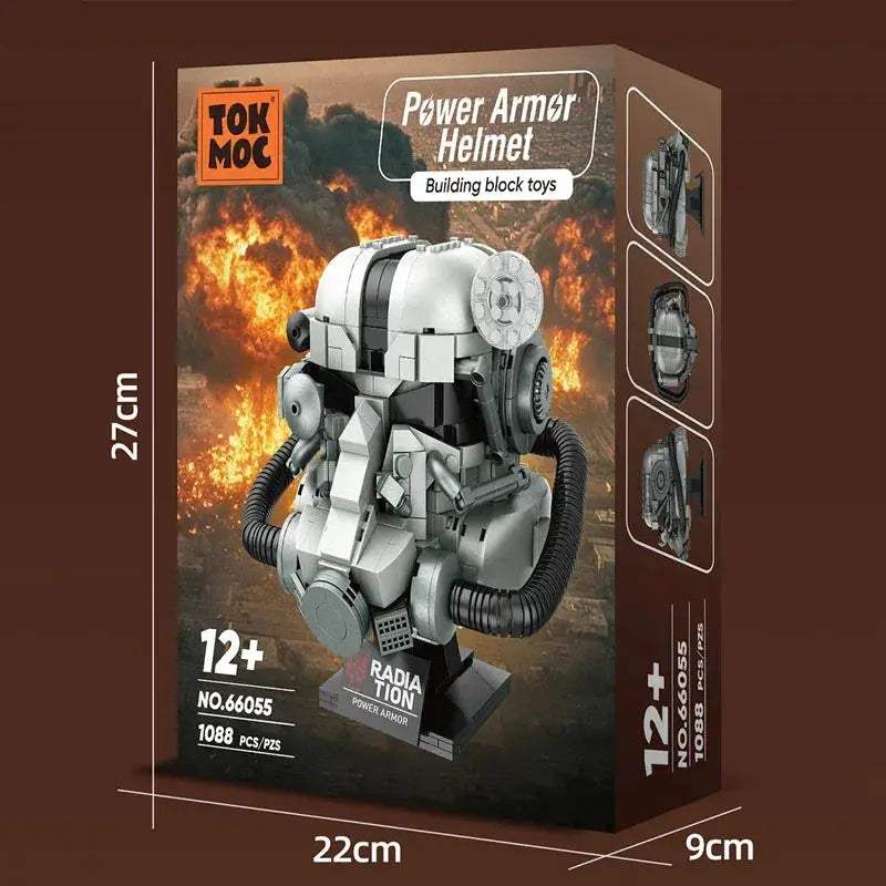Lego Compatible Building Blocks Power Armor Helmet Desktop Decor - ToylandEU