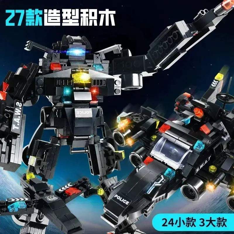 Lego Compatible Building Blocks SWAT Police Station Set For Kids - ToylandEU