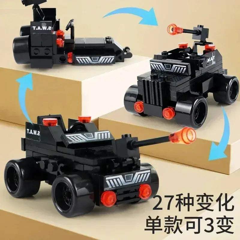 Lego Compatible Building Blocks SWAT Police Station Set For Kids - ToylandEU