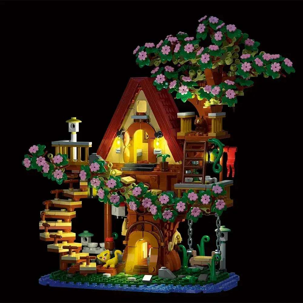 Lego Compatible Building Blocks Three In One Sakura Treehouse Set - ToylandEU