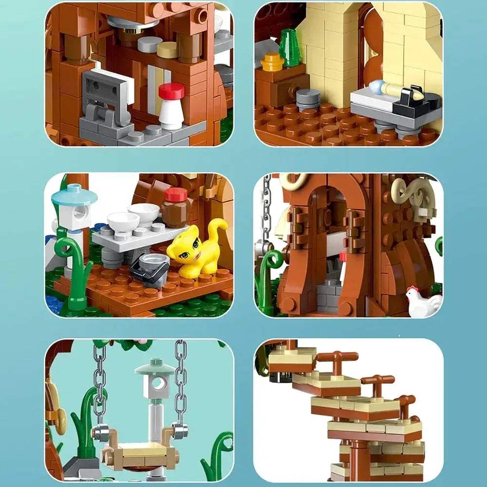 Lego Compatible Building Blocks Three In One Sakura Treehouse Set - ToylandEU