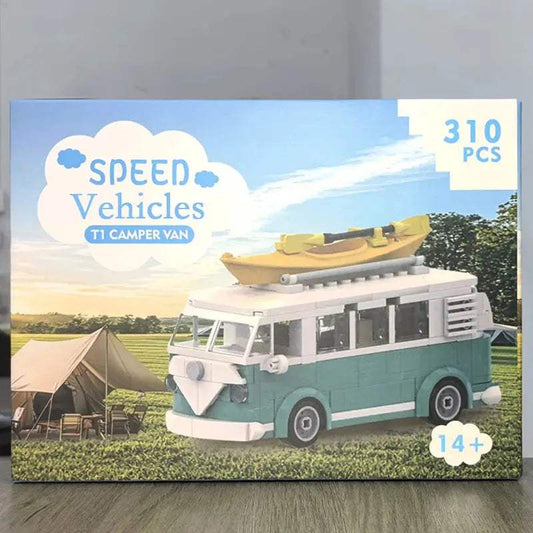 Bricklink MOC 10220 Speed Technical Car VW T1 Camper Van City Camp Truck Creative Sets With Box Building Blocks Kid Toys Gift - ToylandEU