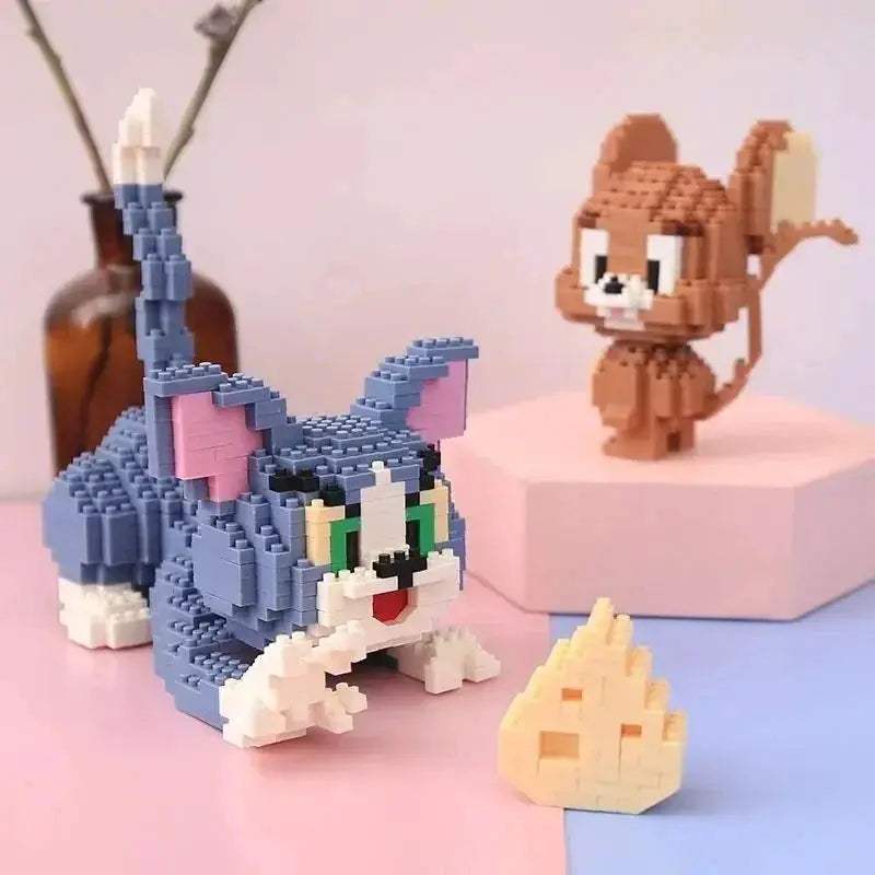 Ute Cat and Mischievous Mouse Children's Building Block Toys Mini Bricks 3D Model Children's Adult Gift - ToylandEU