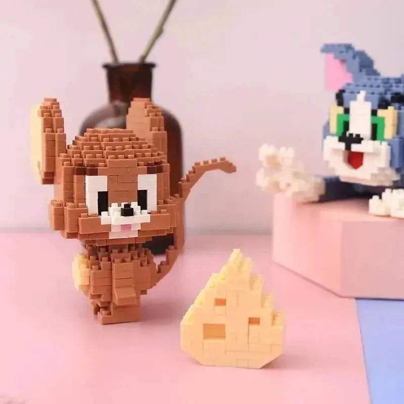 Ute Cat and Mischievous Mouse Children's Building Block Toys Mini Bricks 3D Model Children's Adult Gift - ToylandEU