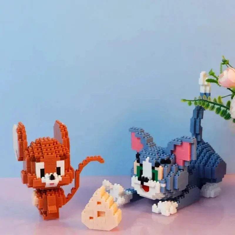 Ute Cat and Mischievous Mouse Children's Building Block Toys Mini Bricks 3D Model Children's Adult Gift - ToylandEU