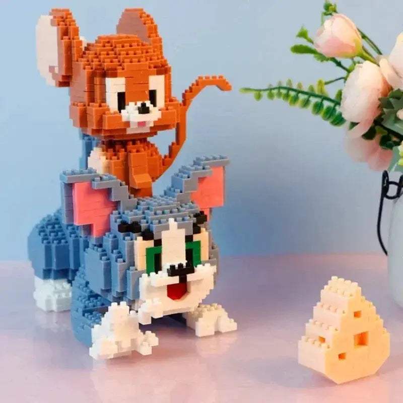 Ute Cat and Mischievous Mouse Children's Building Block Toys Mini Bricks 3D Model Children's Adult Gift - ToylandEU