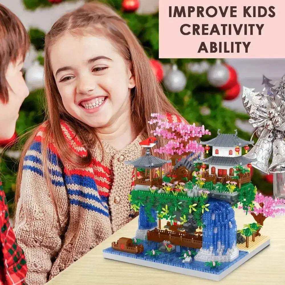 Lego Compatible Cherry Blossom Building Blocks Kit For Creative Architecture - ToylandEU