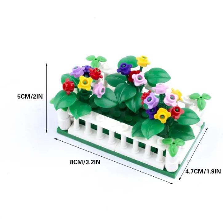 MOC City Plant Building Blocks Accessories Flower Leaves Prickly Shrubs Pine Green Grass Clover Orange Tree Mini DIY Toys F026 - ToylandEU