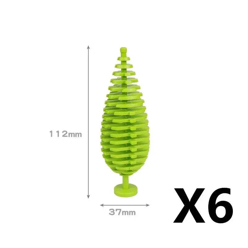 MOC City Plant Building Blocks Accessories Flower Leaves Prickly Shrubs Pine Green Grass Clover Orange Tree Mini DIY Toys F026 - ToylandEU