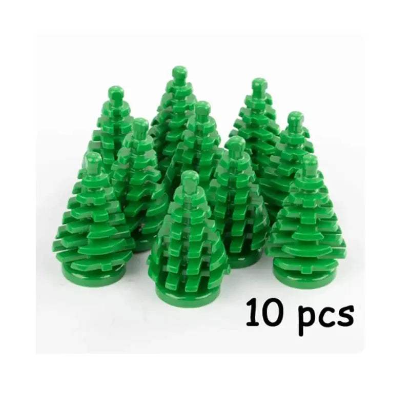 MOC City Plant Building Blocks Accessories Flower Leaves Prickly Shrubs Pine Green Grass Clover Orange Tree Mini DIY Toys F026 - ToylandEU