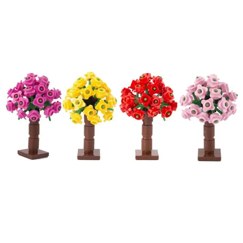 MOC City Plant Building Blocks Accessories Flower Leaves Prickly Shrubs Pine Green Grass Clover Orange Tree Mini DIY Toys F026 - ToylandEU