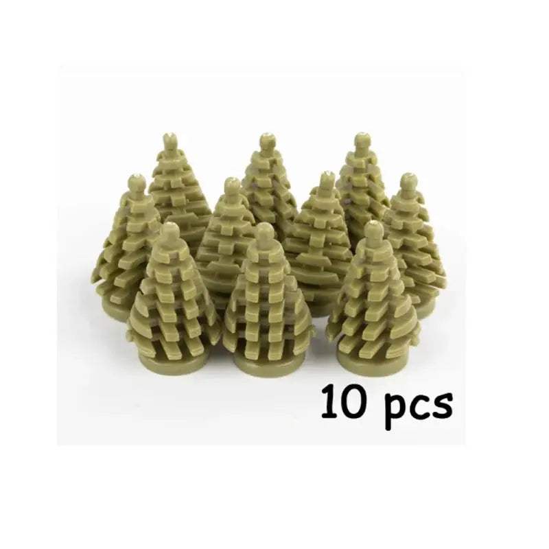 MOC City Plant Building Blocks Accessories Flower Leaves Prickly Shrubs Pine Green Grass Clover Orange Tree Mini DIY Toys F026 - ToylandEU