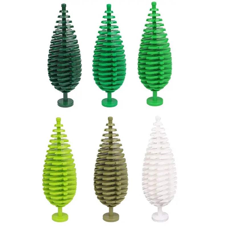 MOC City Plant Building Blocks Accessories Flower Leaves Prickly Shrubs Pine Green Grass Clover Orange Tree Mini DIY Toys F026 - ToylandEU